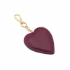 heart bordeaux leather bag accessory side