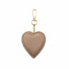 heart dark beige leather bag accessory