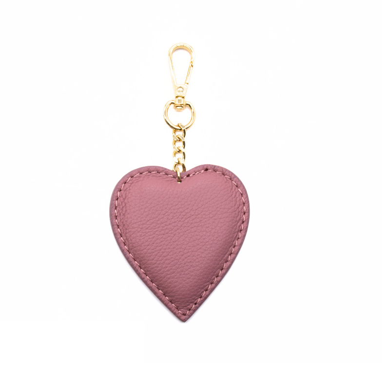 heart old pink leather bag accessory