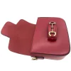 horsy red crossbody leather bag layed