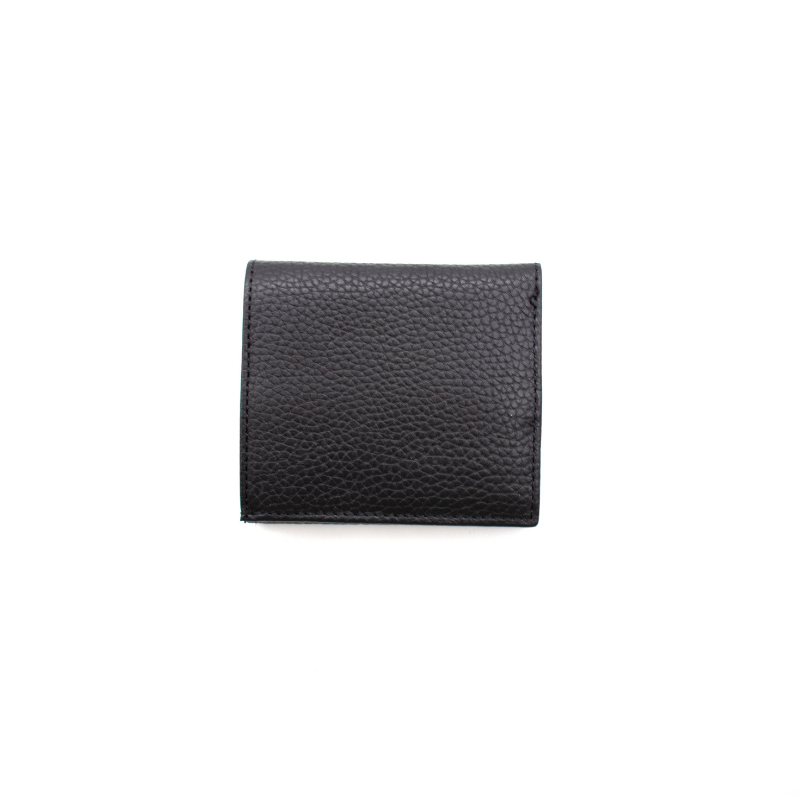 jess mini black leather wallet back