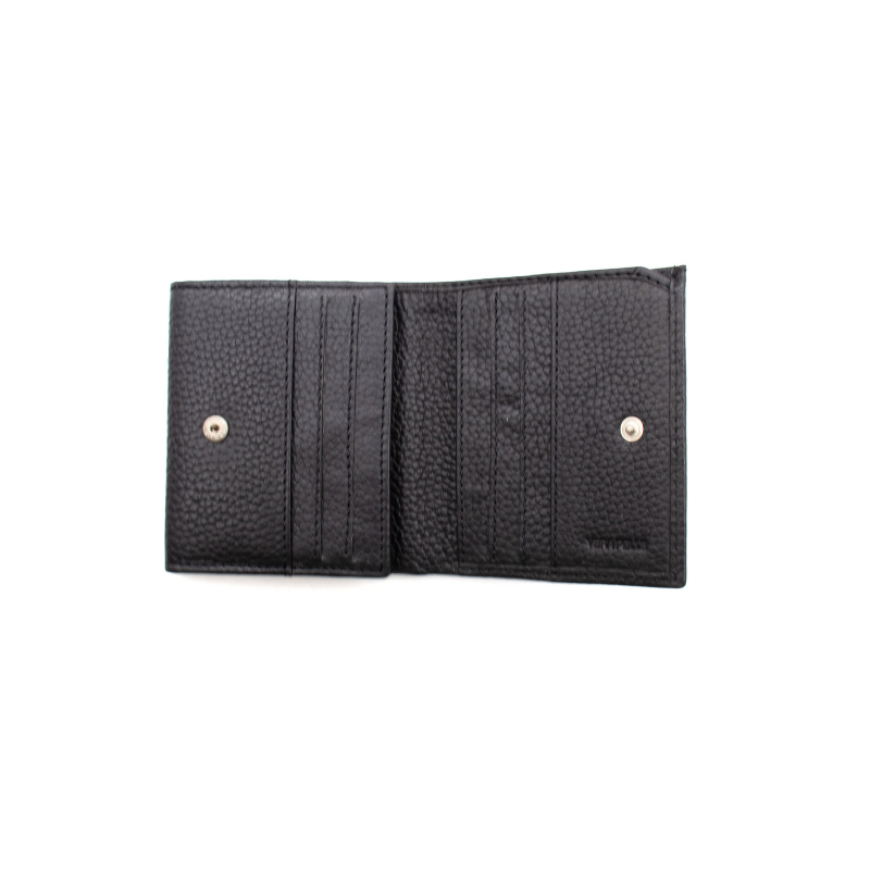 jess mini black leather wallet interior