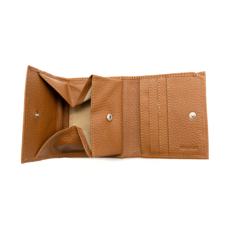 jess mini camel leather wallet interior