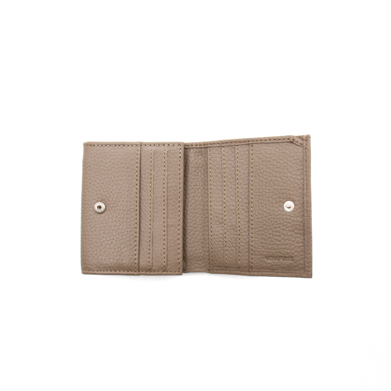 jess mini taupe leather wallet interior