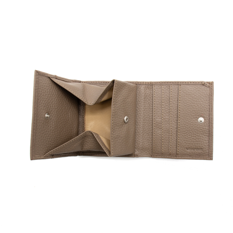 jess mini taupe leather wallet interior