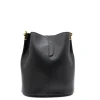 jessie black leather bucket bag