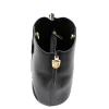 jessie black leather bucket bag interior