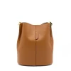 jessie camel leather bucket bag