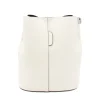 jessie l beige leather bucket bag front