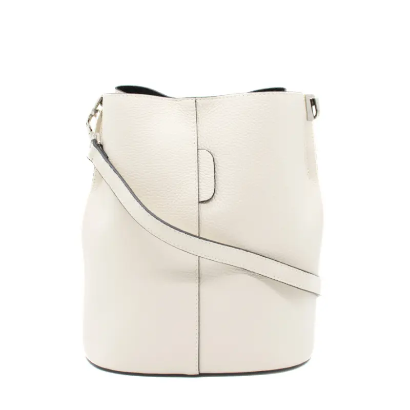 jessie l beige leather bucket bag leather strap