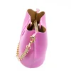 jessie pink leather bucket bag