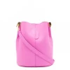 jessie pink leather bucket bag leather strap