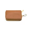 killie mini camel leather wallet zip