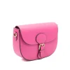 lili pink crossbody leather bag side