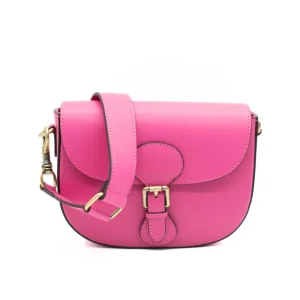 lili pink crossbody leather bag strap