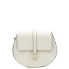 loop beige leather shoulder bag