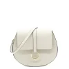 loop beige leather shoulder bag extra strap detail