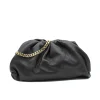 pouch black leather bag strap