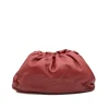 pouch red leather handbag