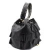 ruffle-black-leather-bucket-bag-side ruffle black leather bucket bag side