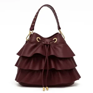 ruffle-bordeaux-bucket-leather-bag
