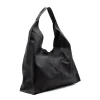 sahara black shopper leather bag side