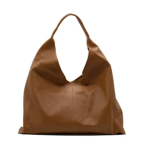 sahara camel shopper leather bag