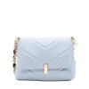 serena blue leather shoulder bag