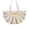 sunshine m beige leather handbag back