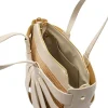 sunshine m beige leather handbag interior pocket