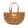 sunshine m camel leather handbag back