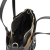 sunshine s black leather handbag interior zip