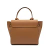 tie camel leather handbag back