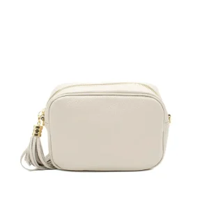 BB Beige Crossbody Leather Bag