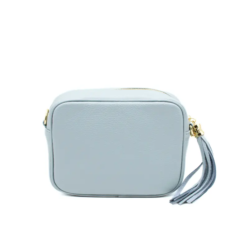 bb light blue leather crossbody bag back