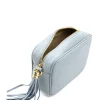 bb light blue leather crossbody bag interior