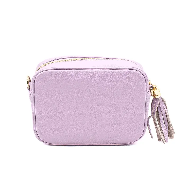 bb lilac leeather crossbody bag back