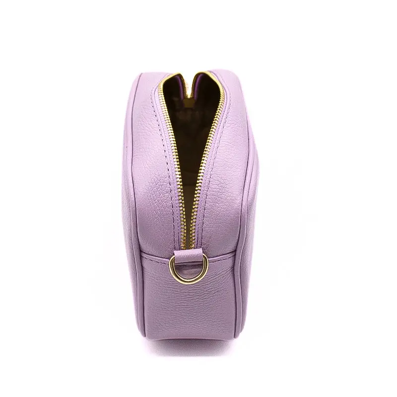 bb lilac leeather crossbody bag interior