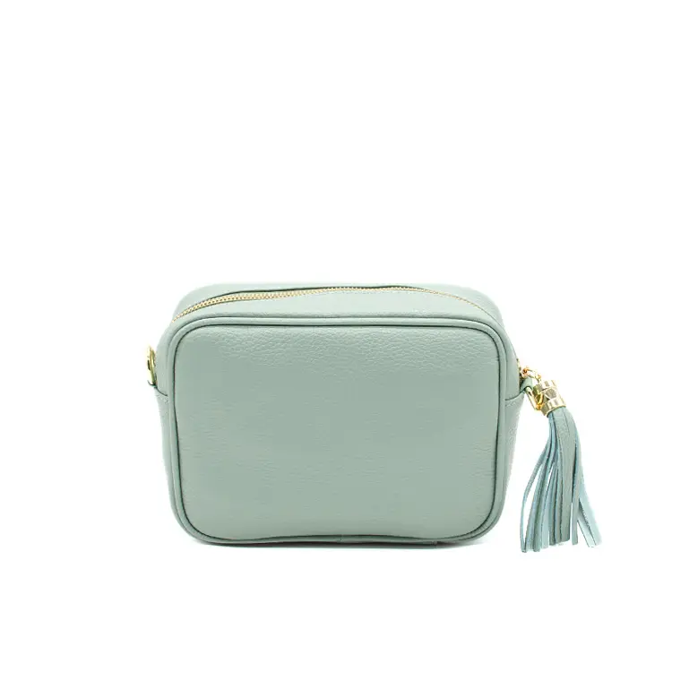 bb mint leather crossbody bag back