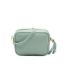 bb mint leather crossbody bag front strap