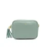 bb mint leather crossbody bag gold personalization