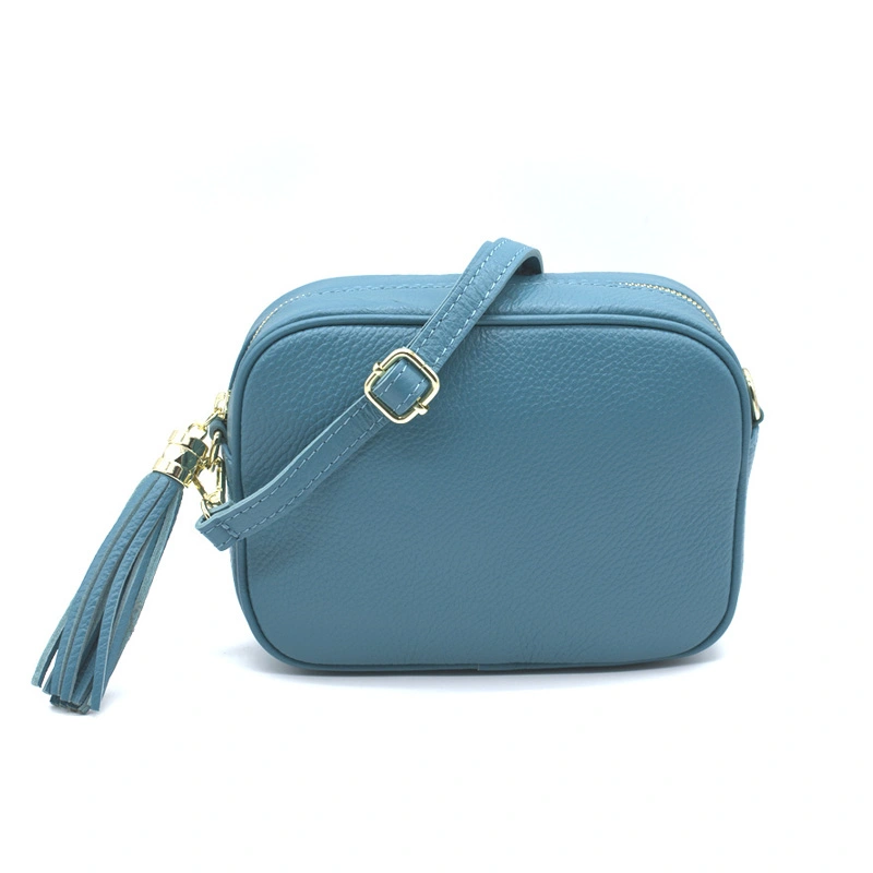 bb turquoise leather crossbody bag front strap