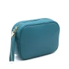 bb turquoise leather crossbody bag side