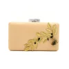 beeleaf beige clutch bag