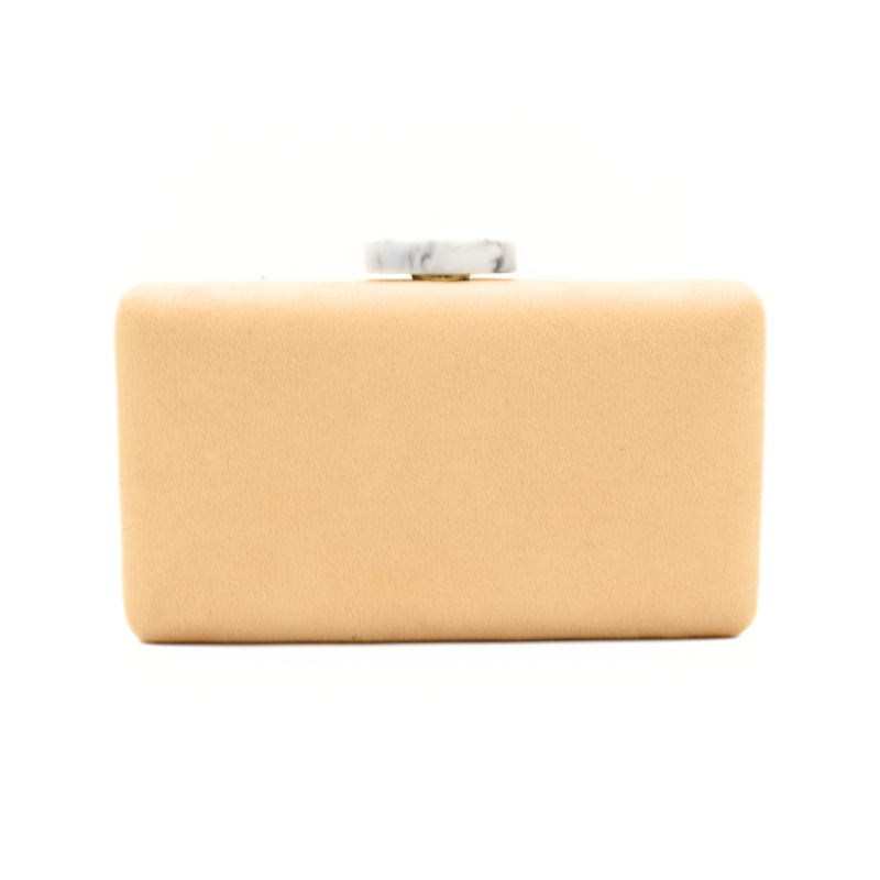 beeleaf beige clutch bag back