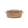 Bum Bag Taupe Leather Bag gold personalization