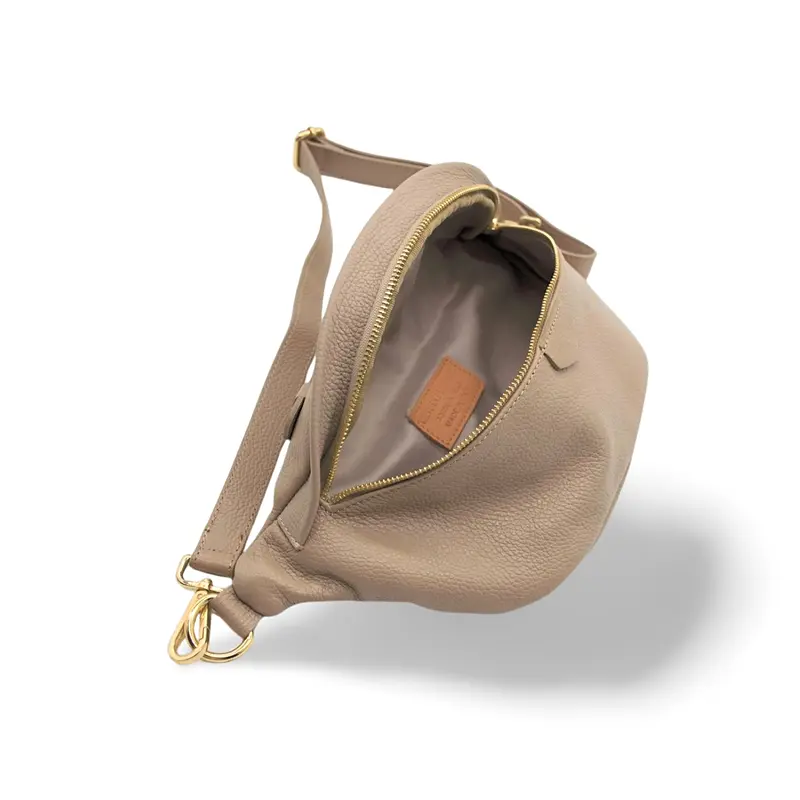 Bum Bag Taupe Leather Bag interior