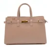 carine nude leather handbag gold personalization