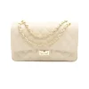 classic m light beige shoulder leather bag