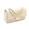 classic m light beige shoulder leather bag side